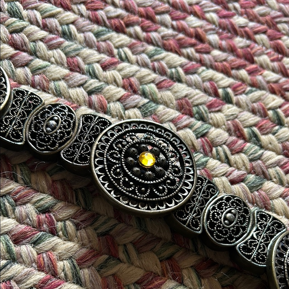 Intricate Black and Silver Women's Bracelet